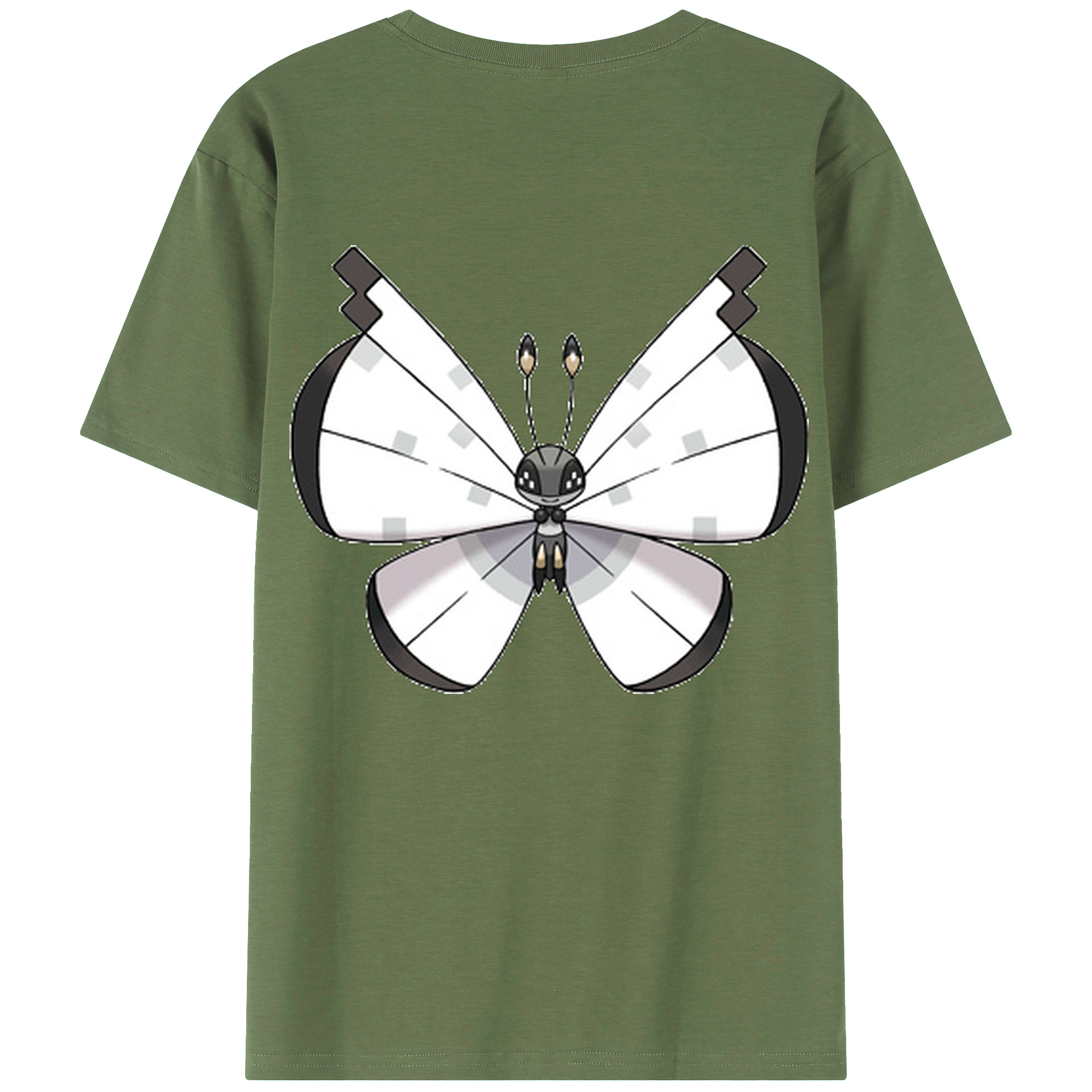 （画像用） ポケットモンスター Pokémon 綿100％ メンズ半袖Tシャツ（バックプリント） 通気性
